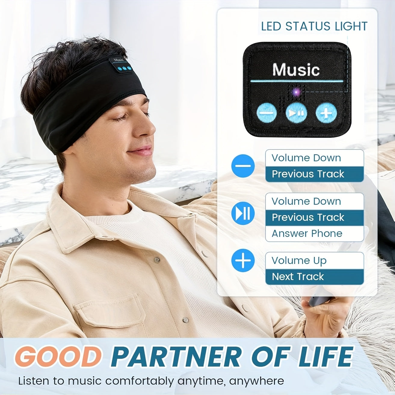 Guerilla dealz™ Bluetooth Sleeping Headband